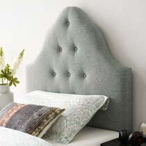 Wayfair gray store upholstered headboard